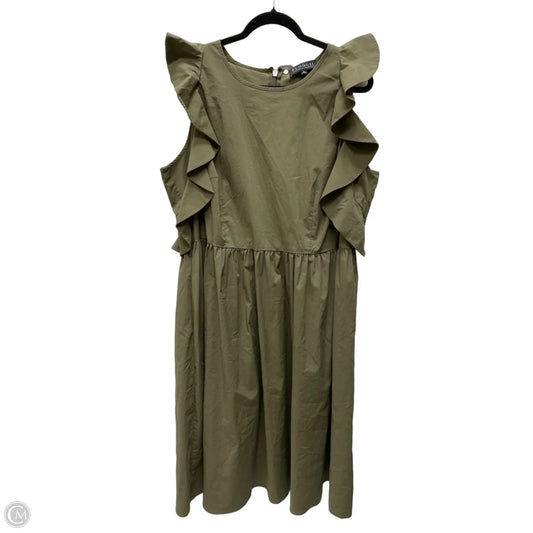 Dress Party Midi By Eloquii In Green, Size: 2x