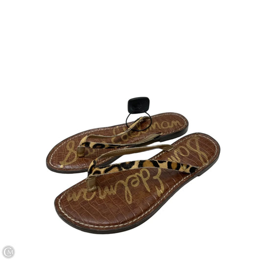 Sandals Flats By Sam Edelman In Animal Print, Size: 8