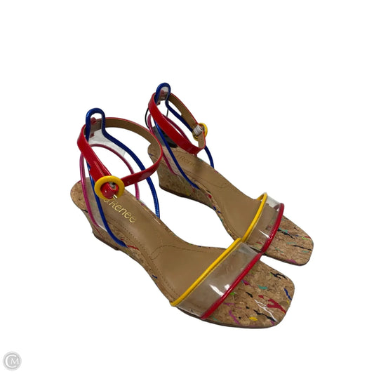 Sandals Heels Wedge By J Renee In Multi-colored, Size: 10