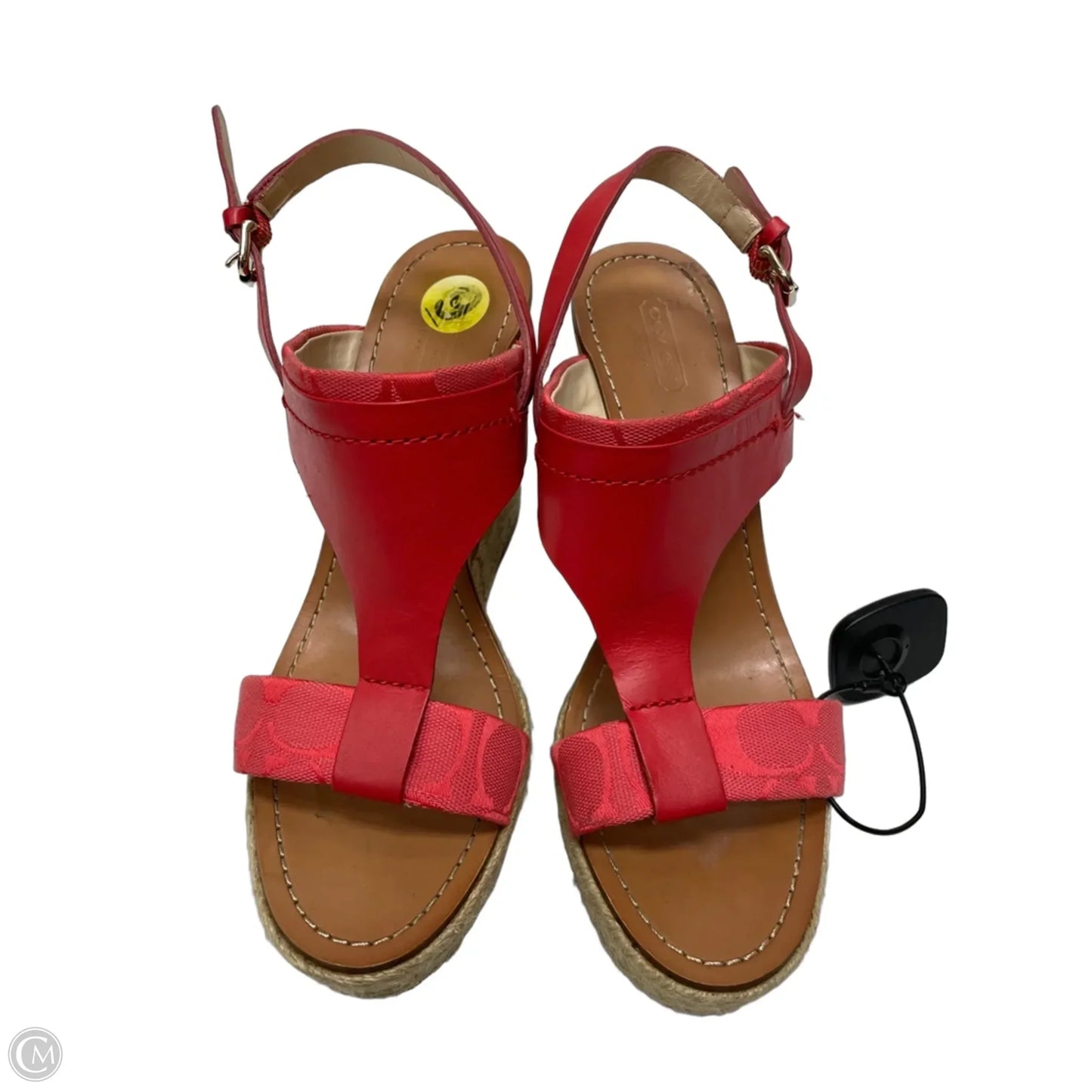 Sandals Designer By Coach In Red, Size: 9