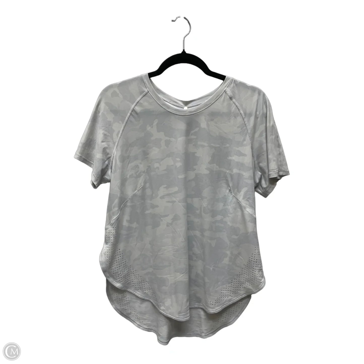 Athletic Top Short Sleeve By Lululemon In Camouflage Print, Size: L