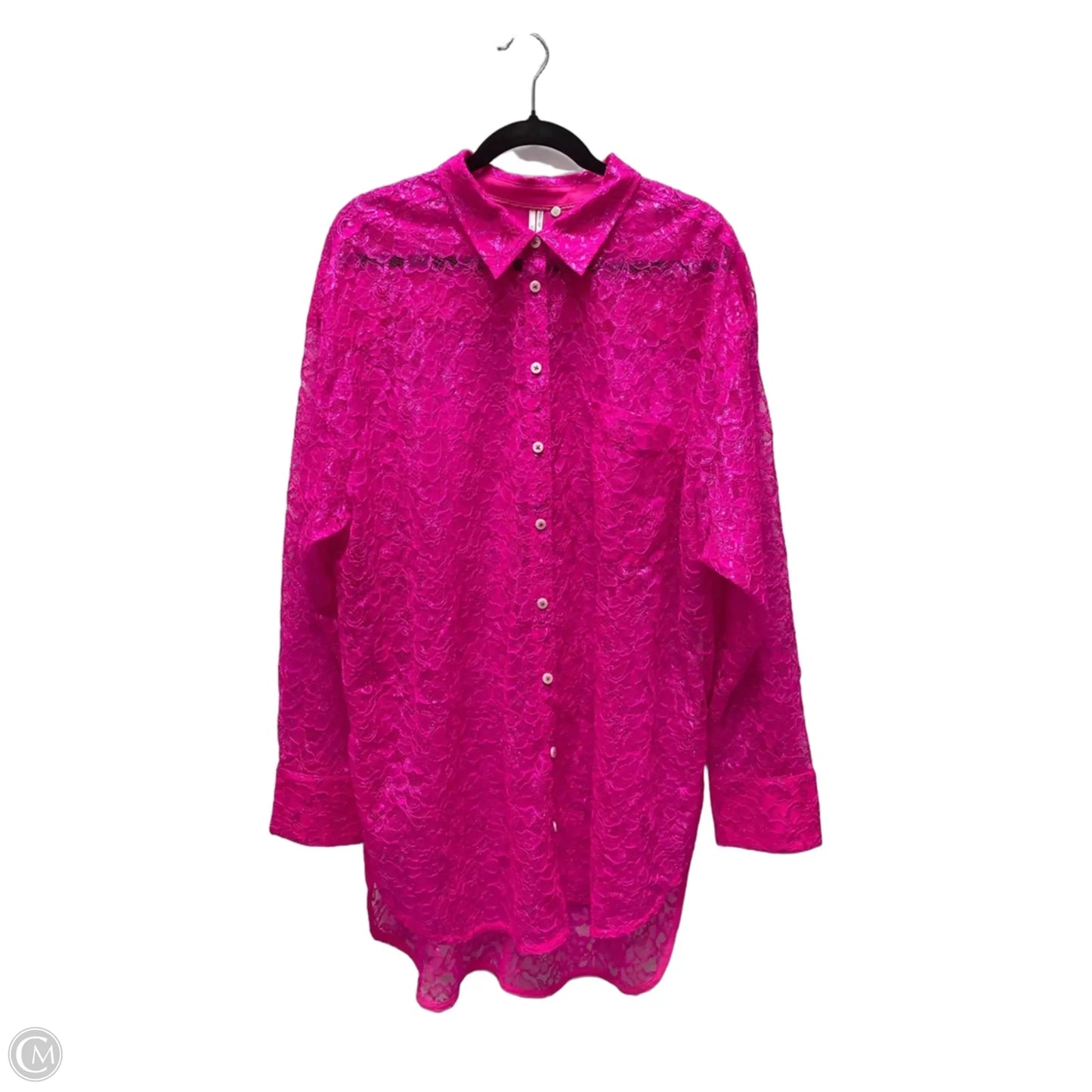 Tunic Long Sleeve By Anthropologie In Floral Print, Size: Xl