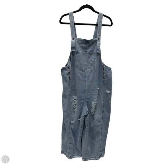 Overalls By Clothes Mentor In Blue Denim, Size: 2x