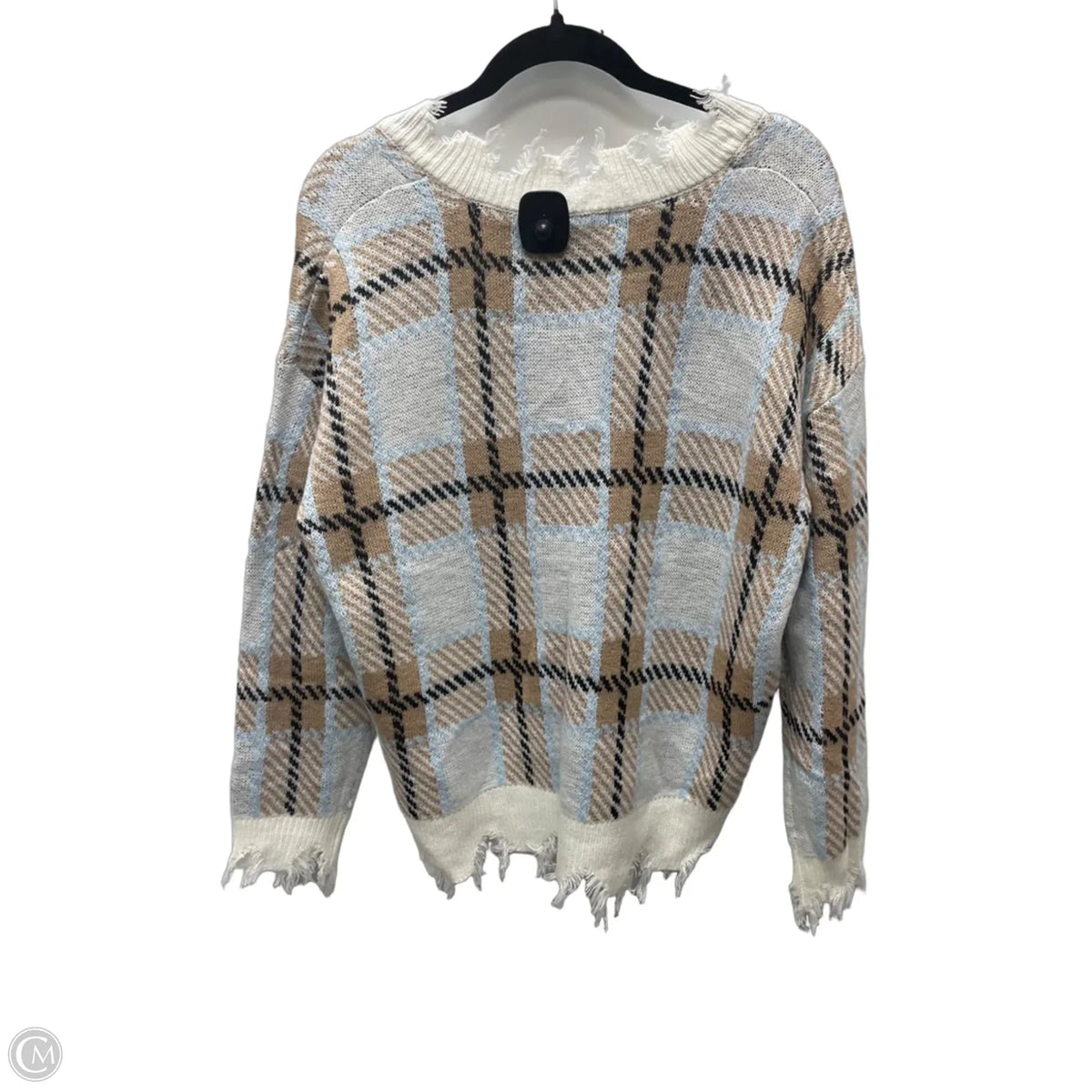 Sweater By Clothes Mentor In Plaid Pattern, Size: 1x
