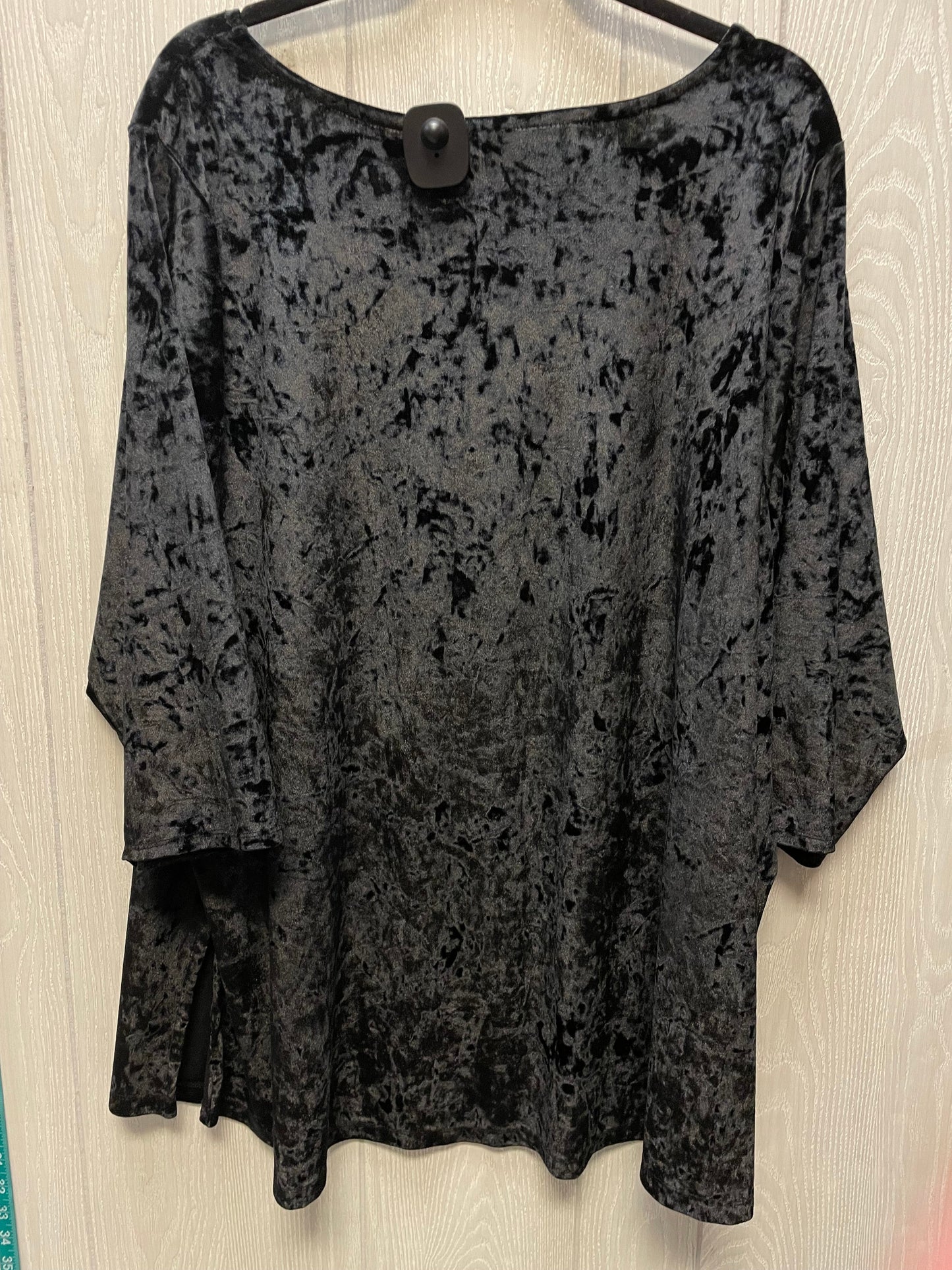 Top 3/4 Sleeve By Cynthia Rowley In Black, Size: 3x