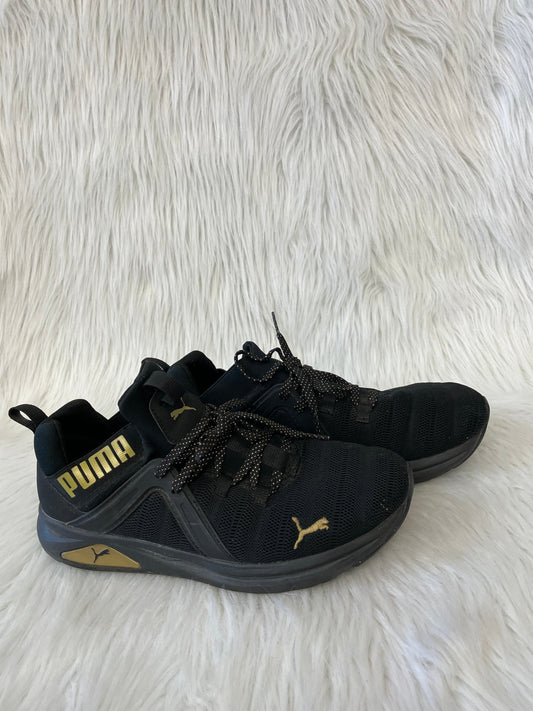 Black & Gold Shoes Athletic Puma, Size 11