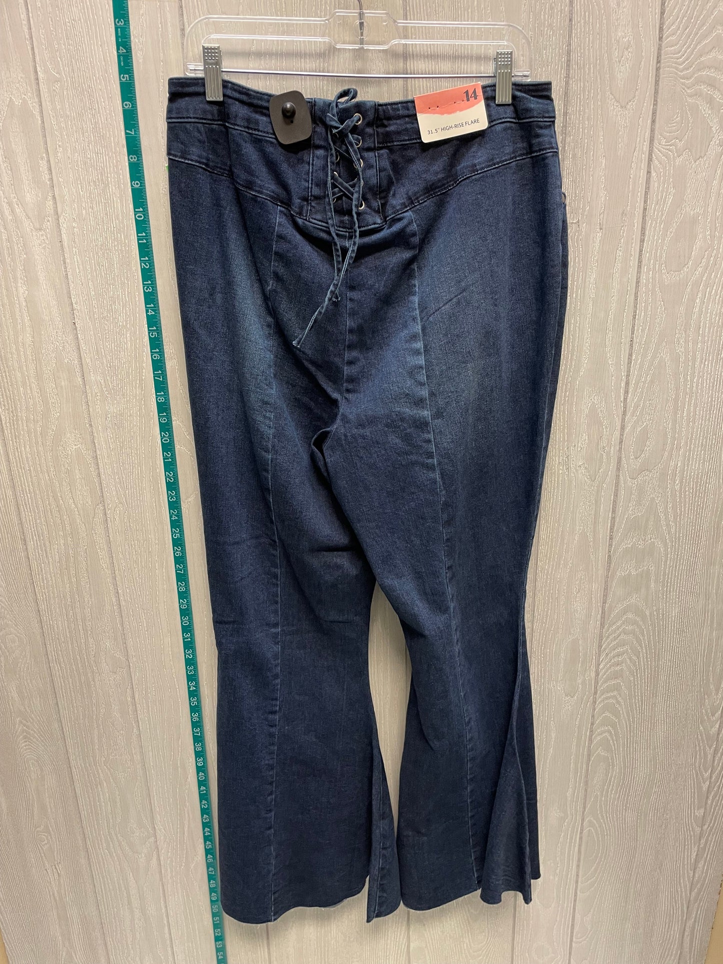 Blue Denim Jeans Flared Clothes Mentor, Size 14