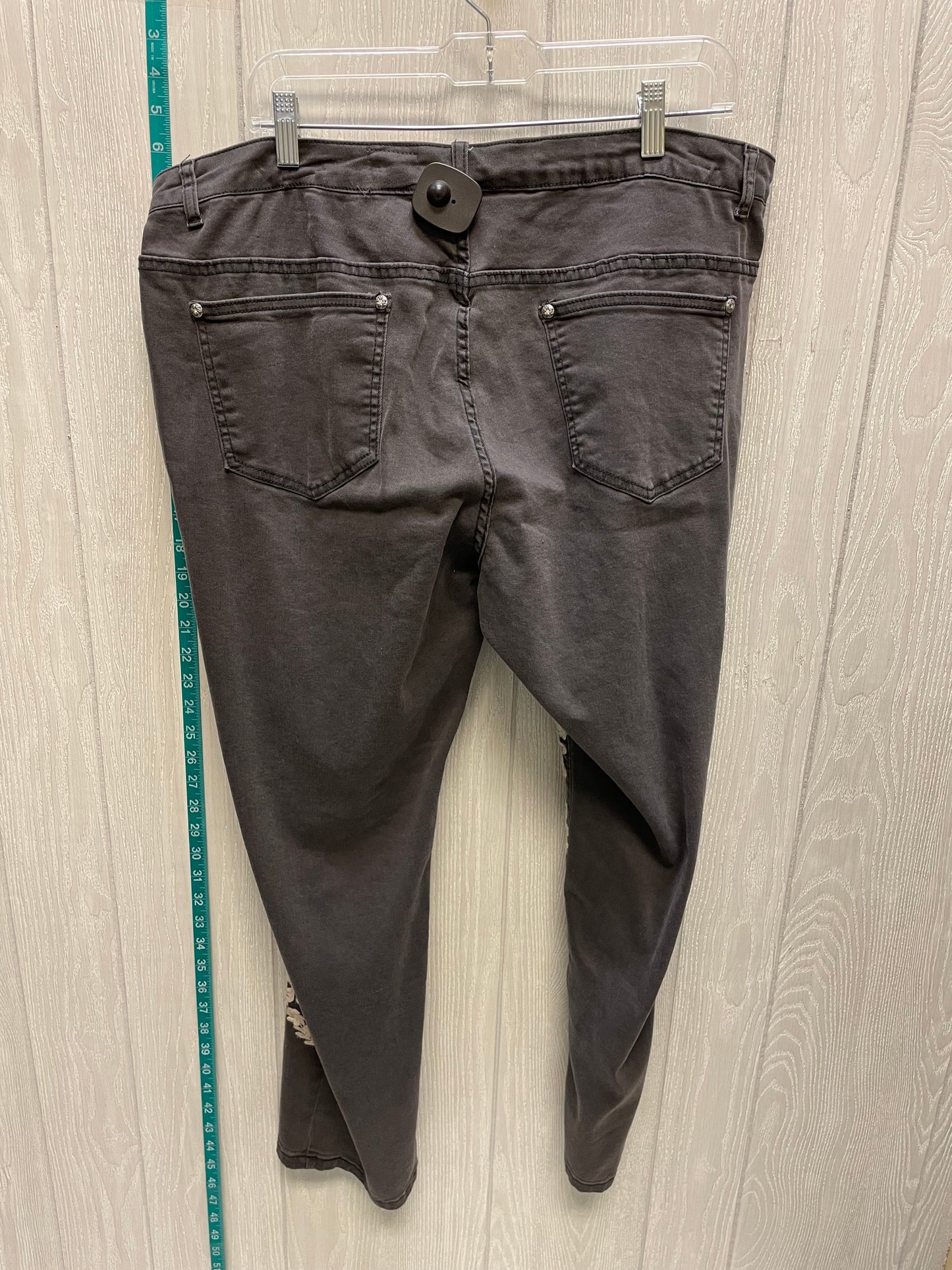 Grey Denim Jeans Straight Cristina, Size 16l