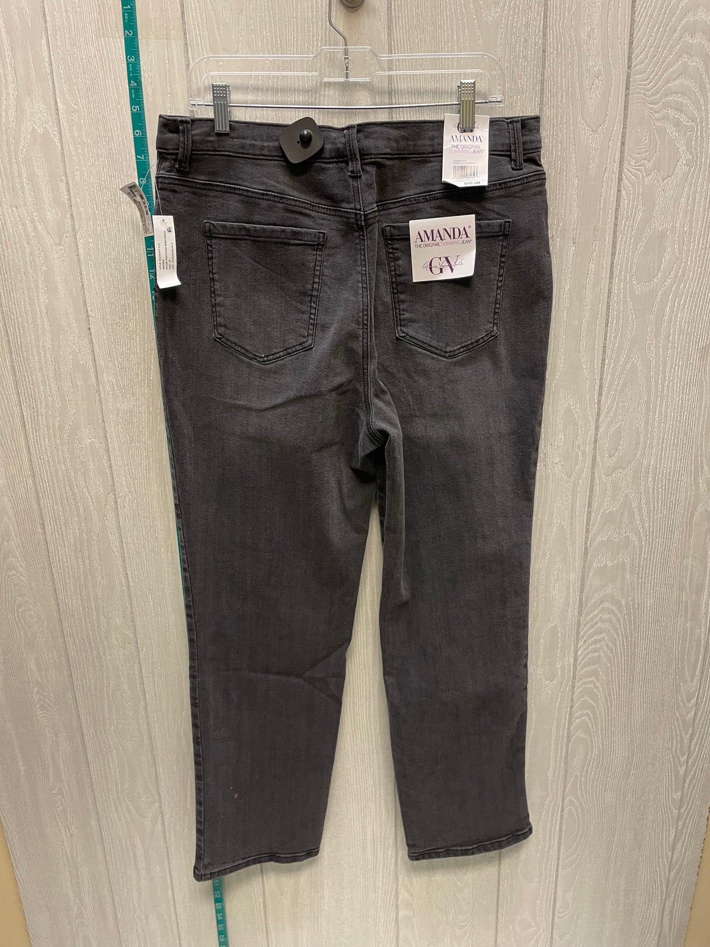 Grey Jeans Straight Gloria Vanderbilt, Size 16
