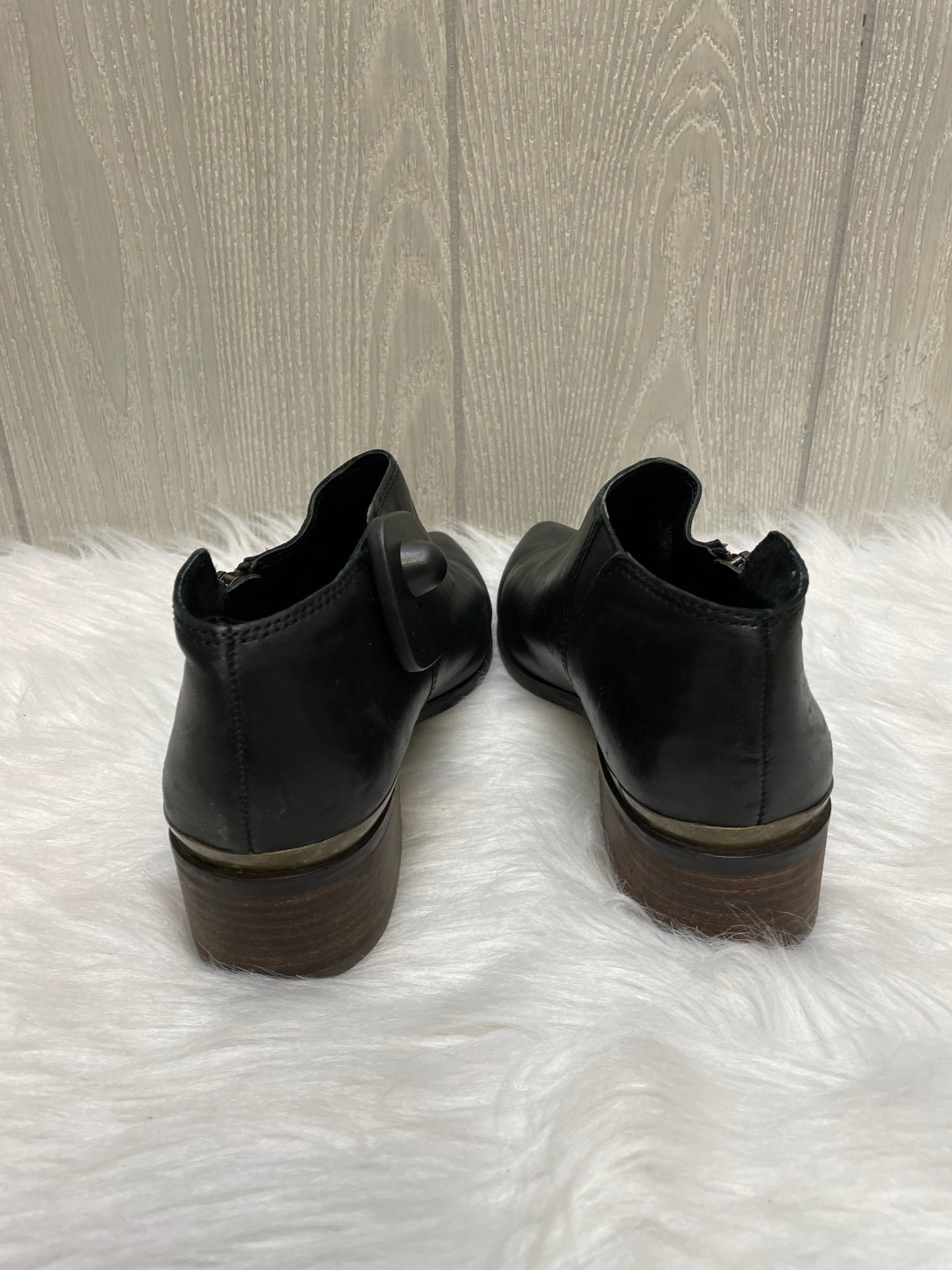 Black & Brown Boots Ankle Heels Lucky Brand, Size 8.5