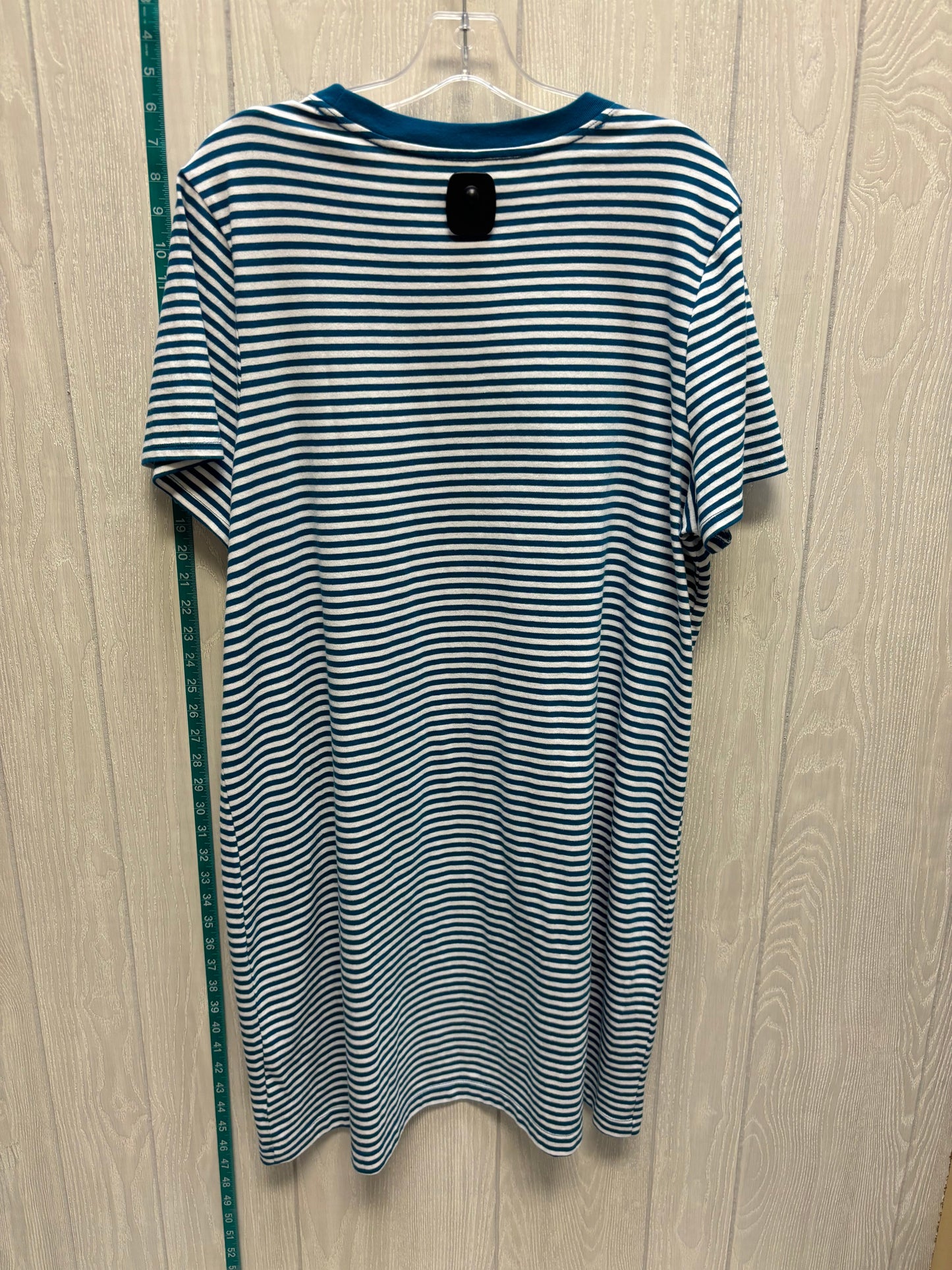 Striped Pattern Dress Casual Short Time And Tru, Size 1x