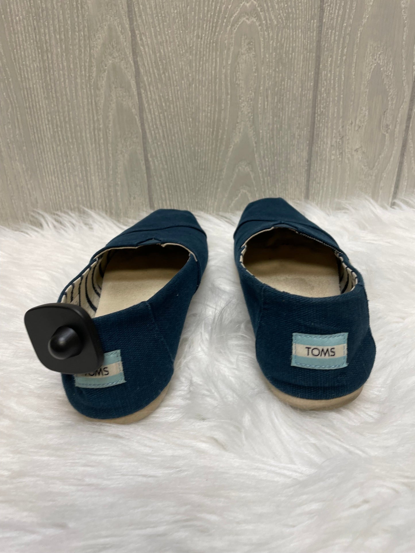 Navy Shoes Flats Toms, Size 8.5