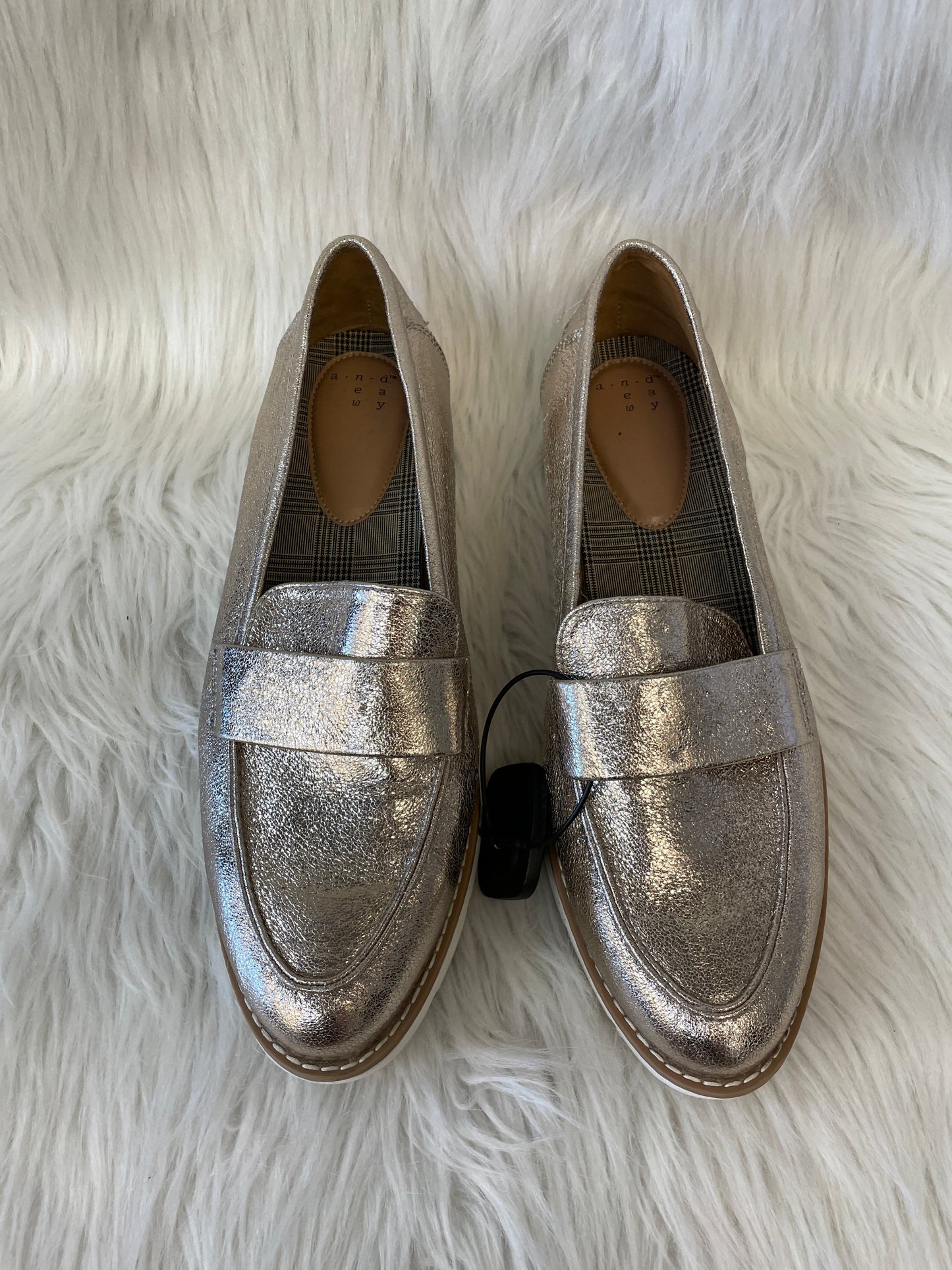 Silver Shoes Flats A New Day, Size 10