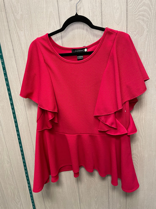 Top Short Sleeve By Ashley Stewart In Pink, Size: 1x