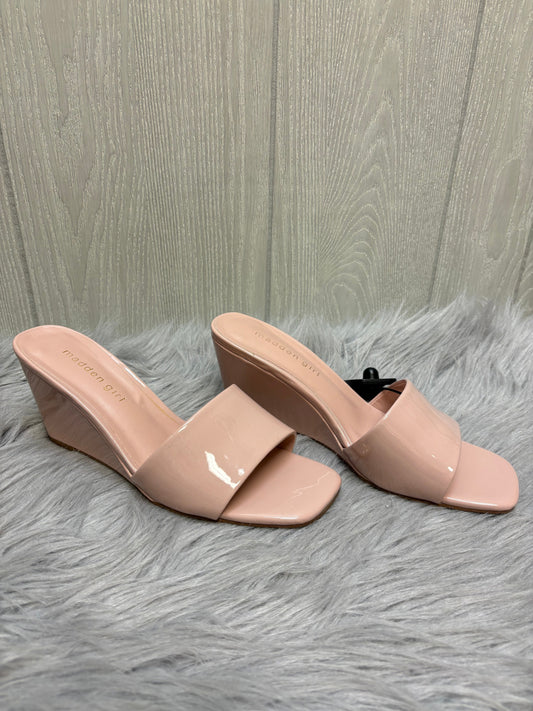 Pink Sandals Heels Wedge Madden Girl, Size 8