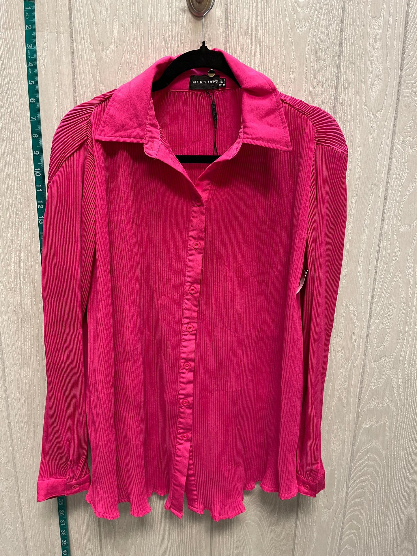 Pink Top Long Sleeve Pretty Little Thing, Size Xs