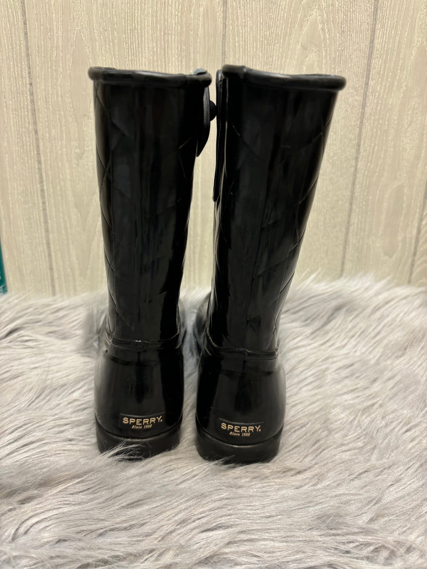 Black Boots Rain Sperry, Size 10