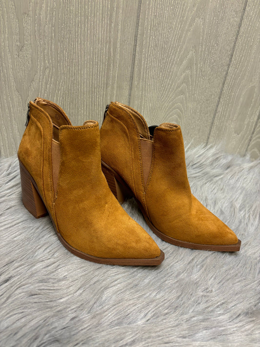 Tan Boots Ankle Heels Clothes Mentor, Size 6.5