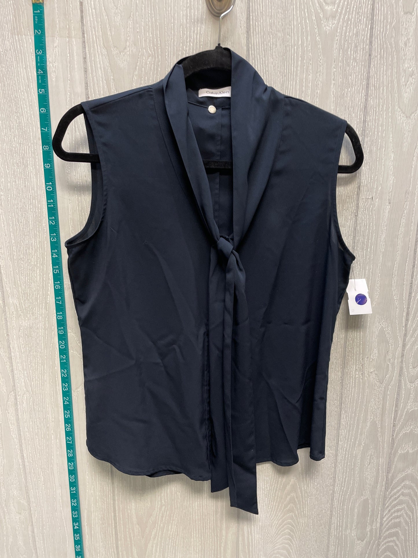 Navy Blouse Sleeveless Calvin Klein, Size S