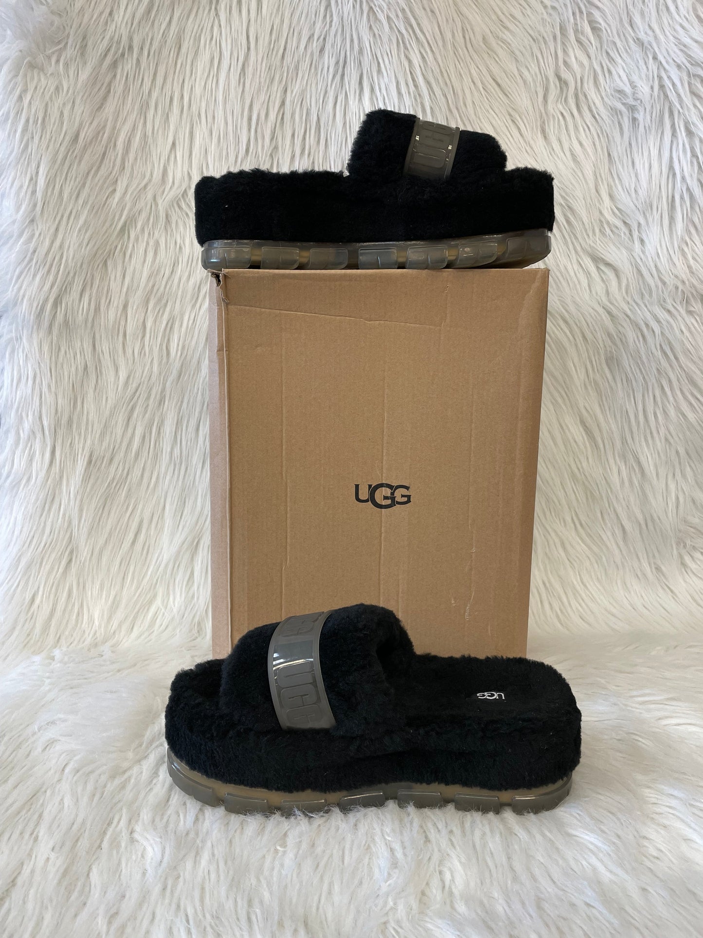 Black Sandals Designer Ugg, Size 10