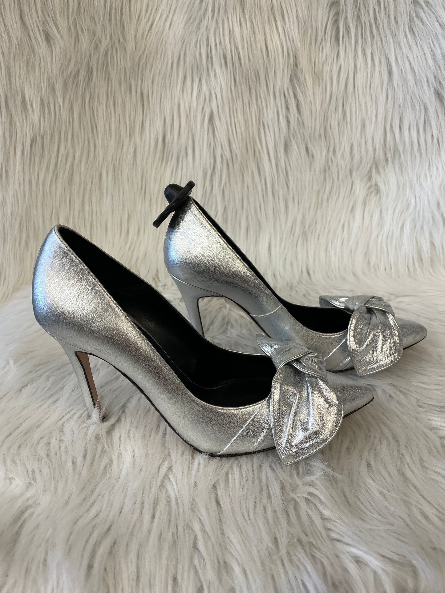 Silver Shoes Heels Stiletto Ted Baker, Size 7.5