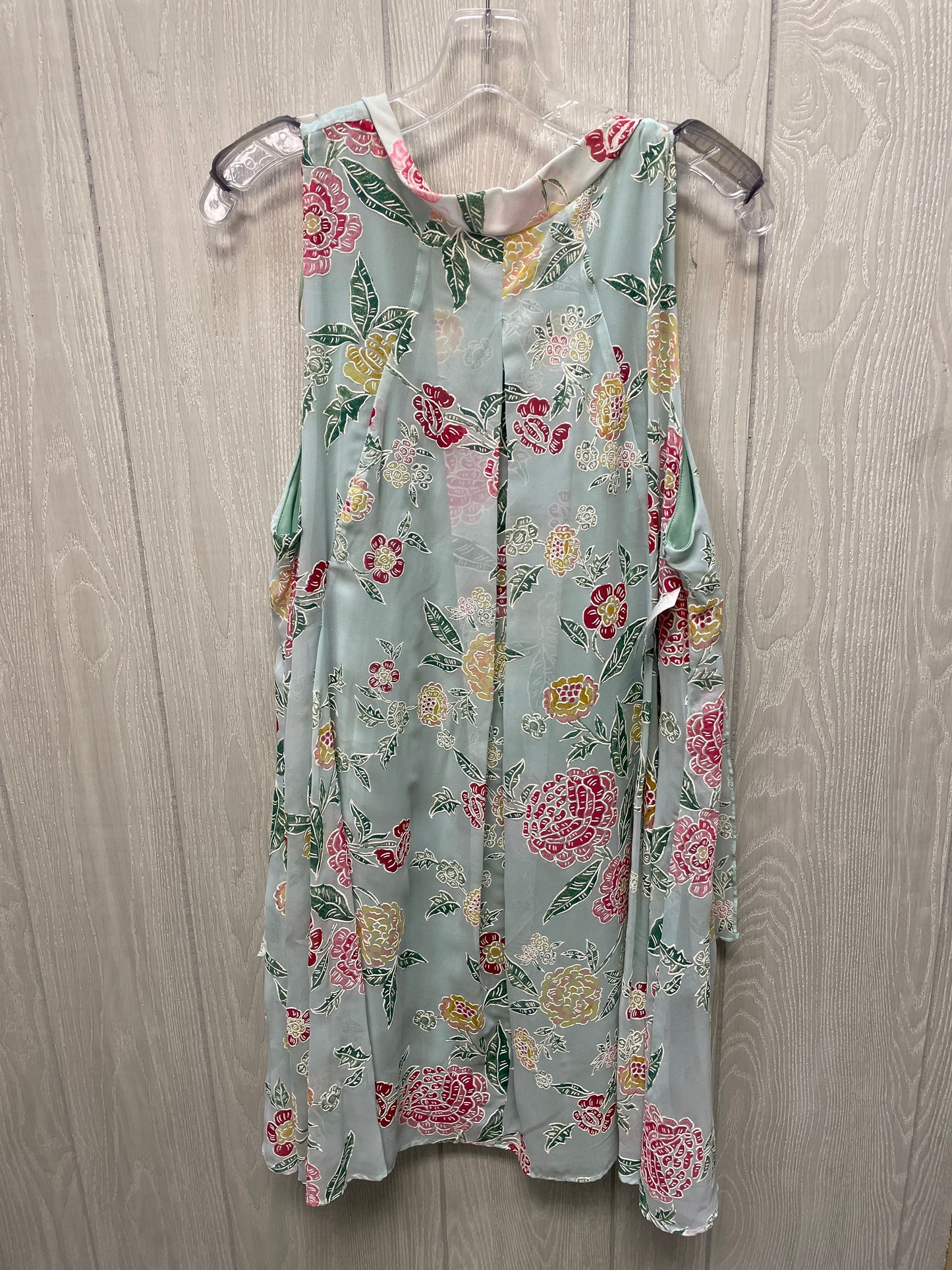 Dress Casual Short By Robbie Bee In Floral Print, Size: Xl