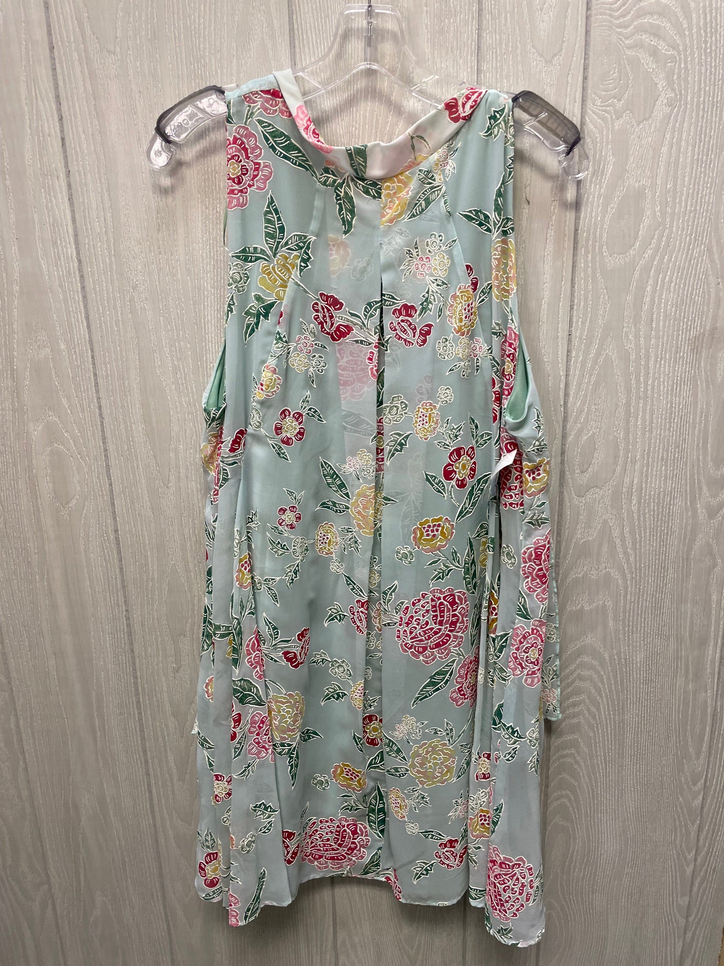 Dress Casual Short By Robbie Bee In Floral Print, Size: Xl