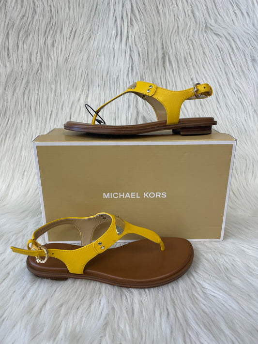 Yellow Sandals Designer Michael By Michael Kors, Size 6.5