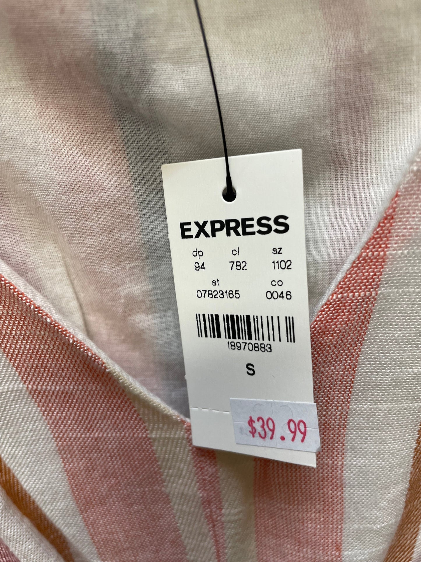 Dress Casual Short By Express In Striped Pattern, Size: S