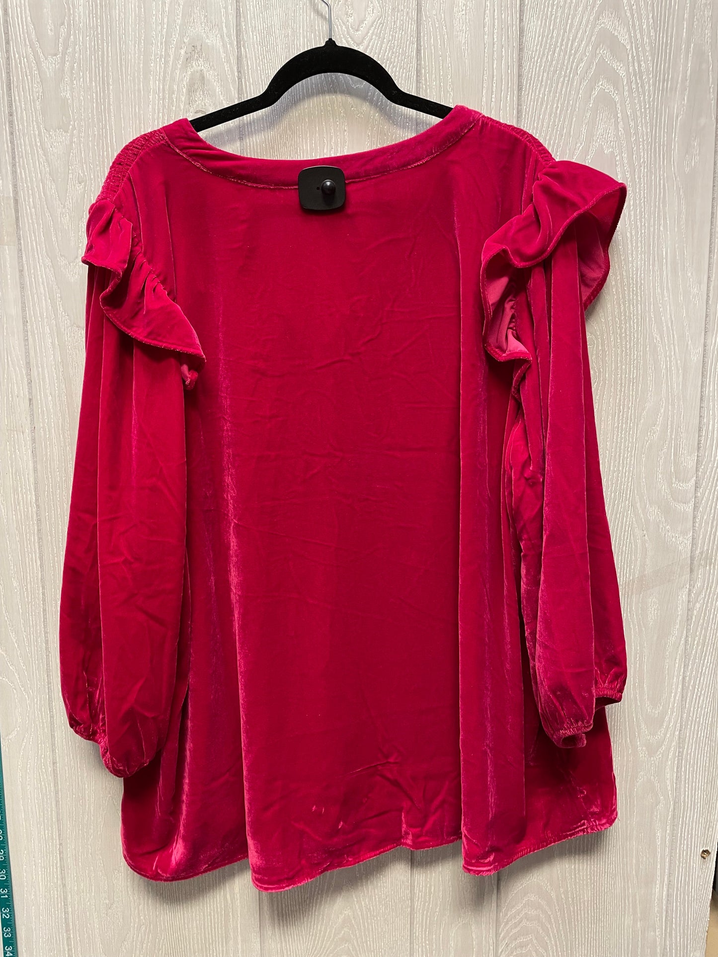 Top Long Sleeve By Cato In Pink, Size: 3x