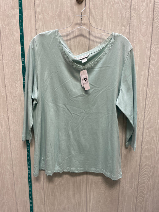 Green Top 3/4 Sleeve Christopher And Banks, Size Xl
