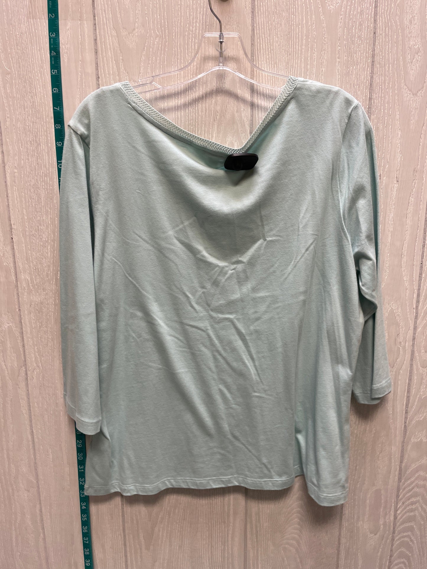 Green Top 3/4 Sleeve Christopher And Banks, Size Xl