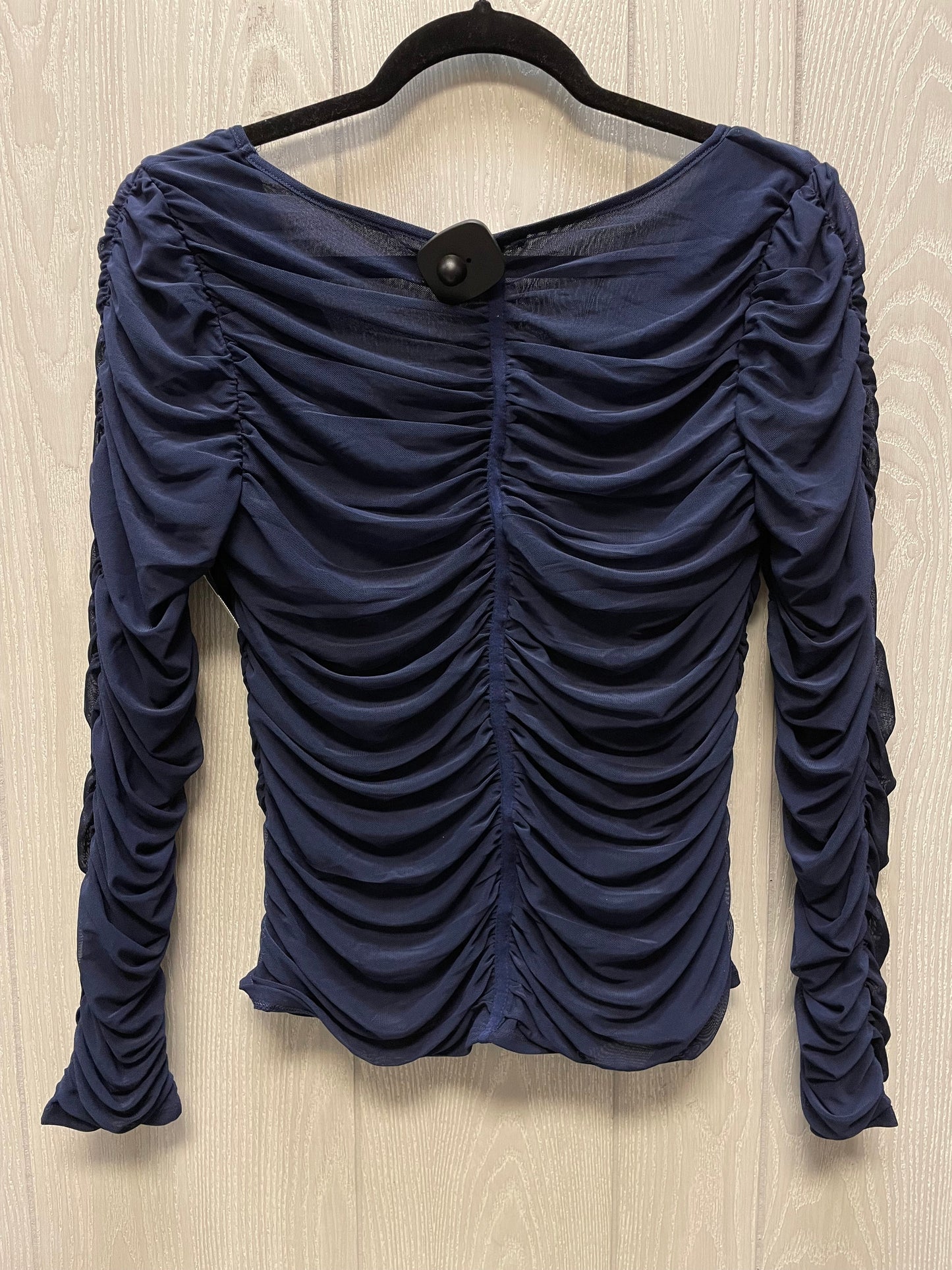 Top Long Sleeve By Venus In Navy, Size: M