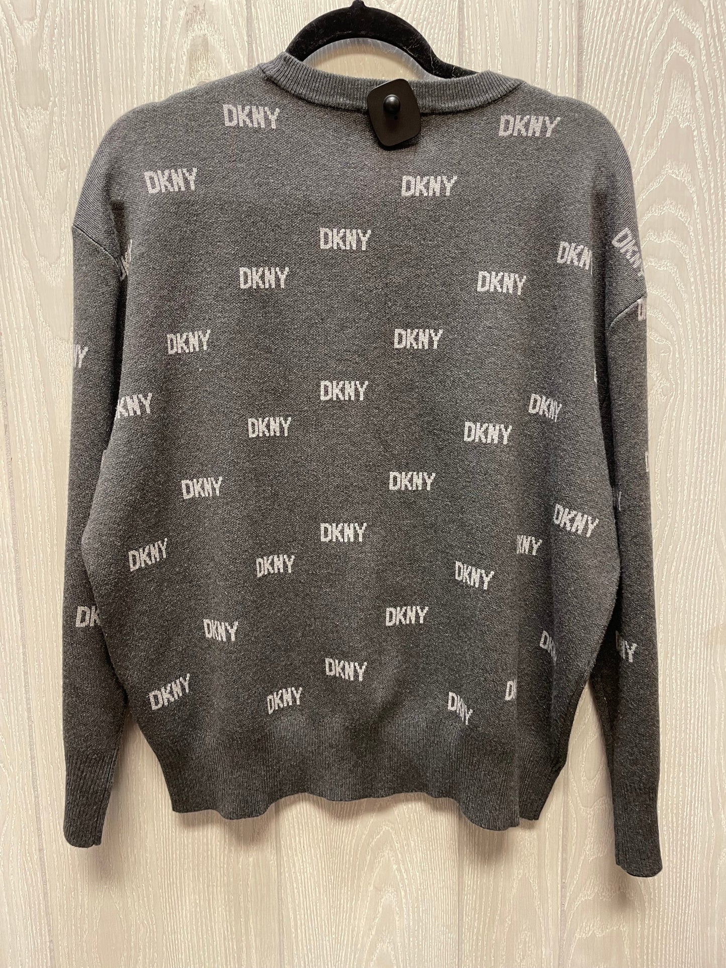 Sweater By Dkny In Grey, Size: L