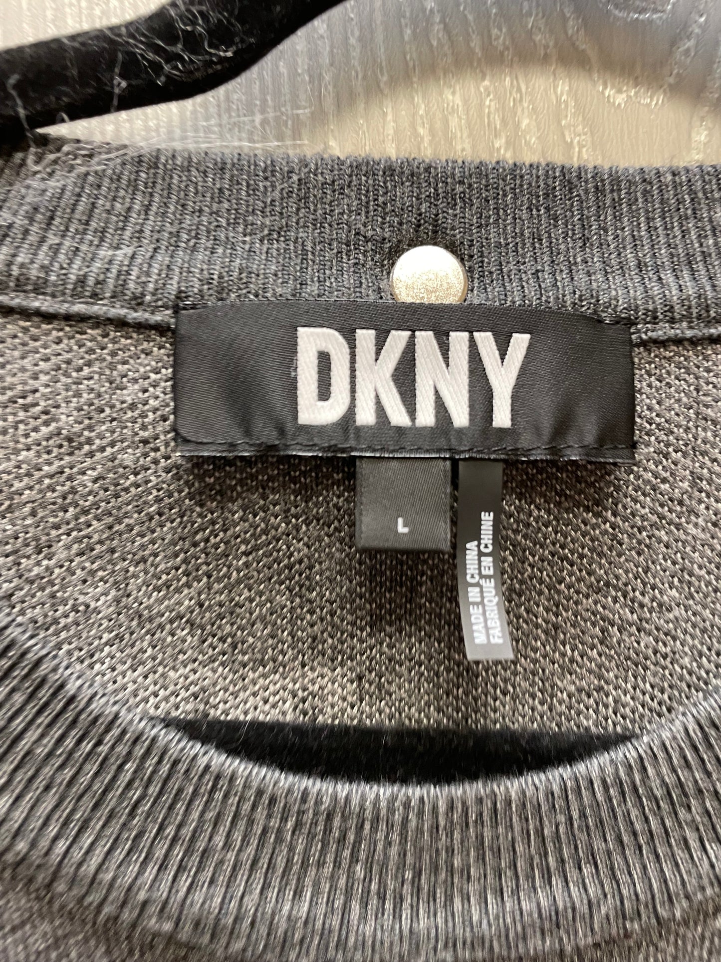 Sweater By Dkny In Grey, Size: L