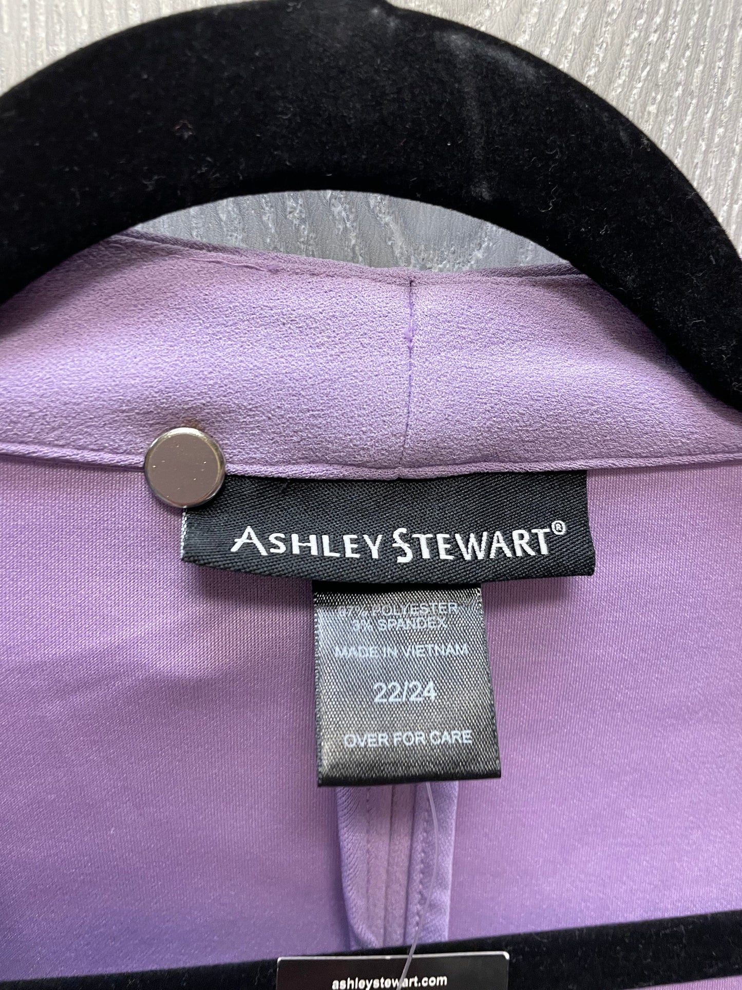 Blazer By Ashley Stewart In Purple, Size: 2x