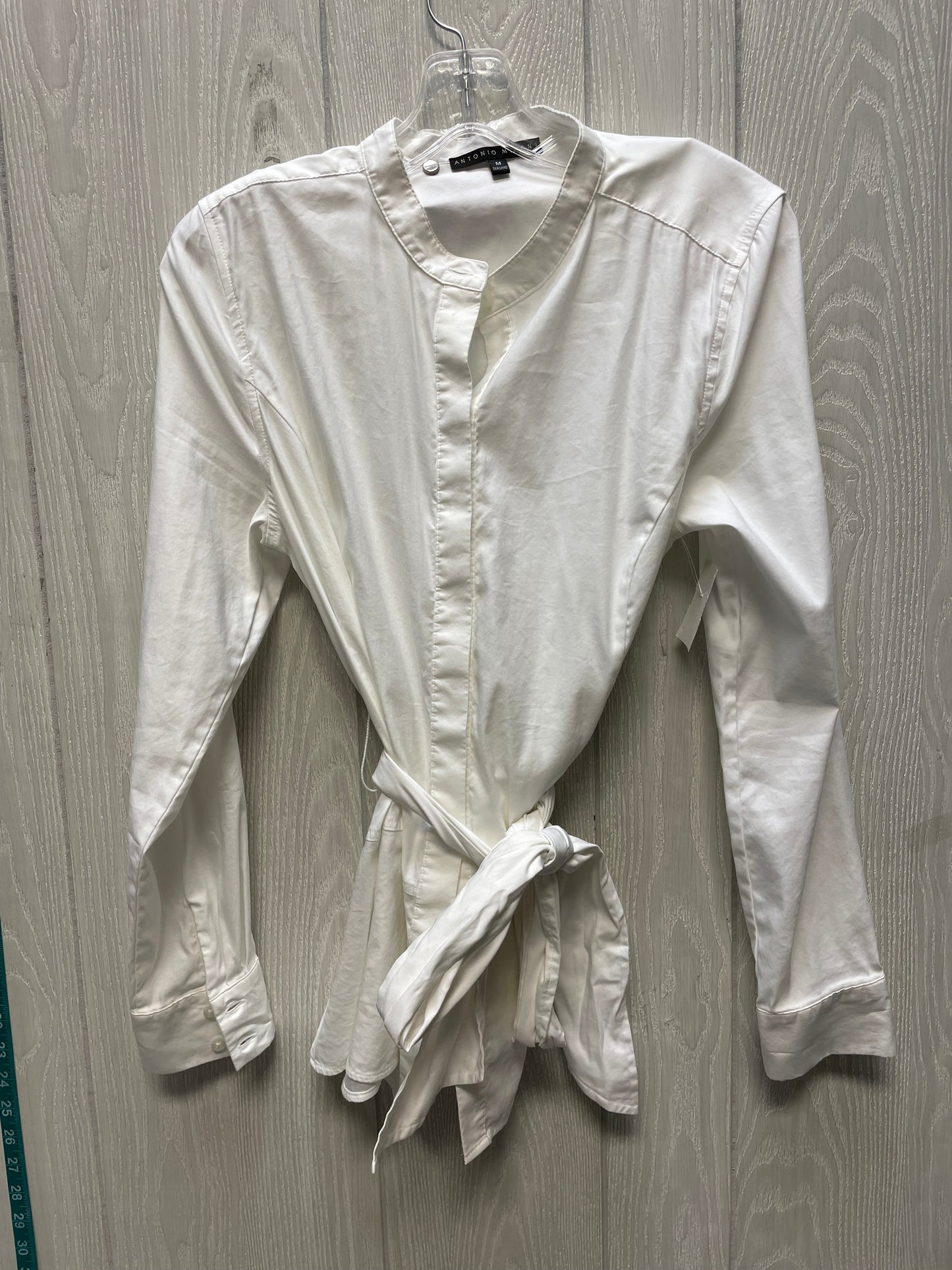 Blouse Long Sleeve By Antonio Melani In White, Size: M