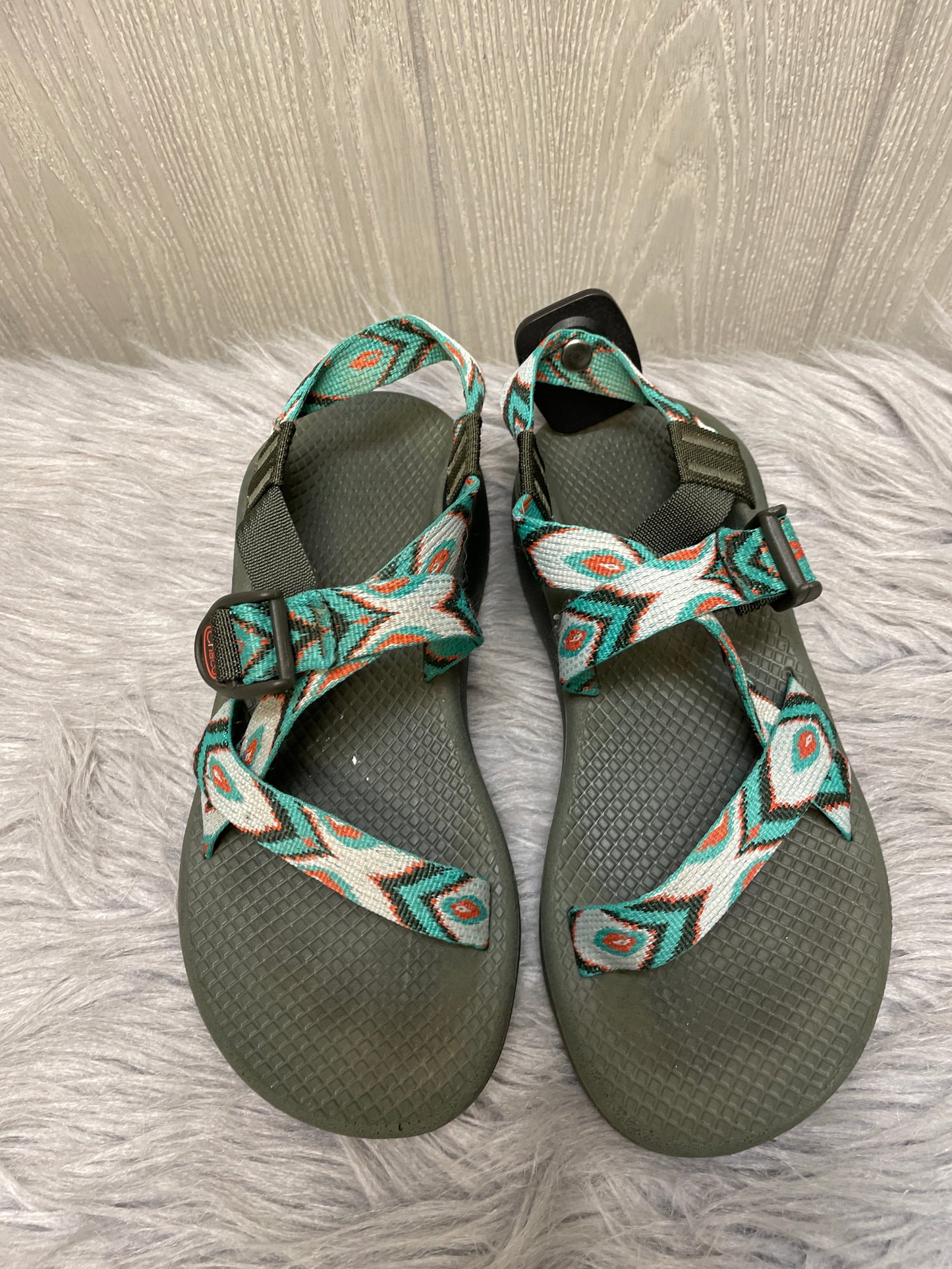 Sandals Sport By Chacos In Green & Grey, Size: 7