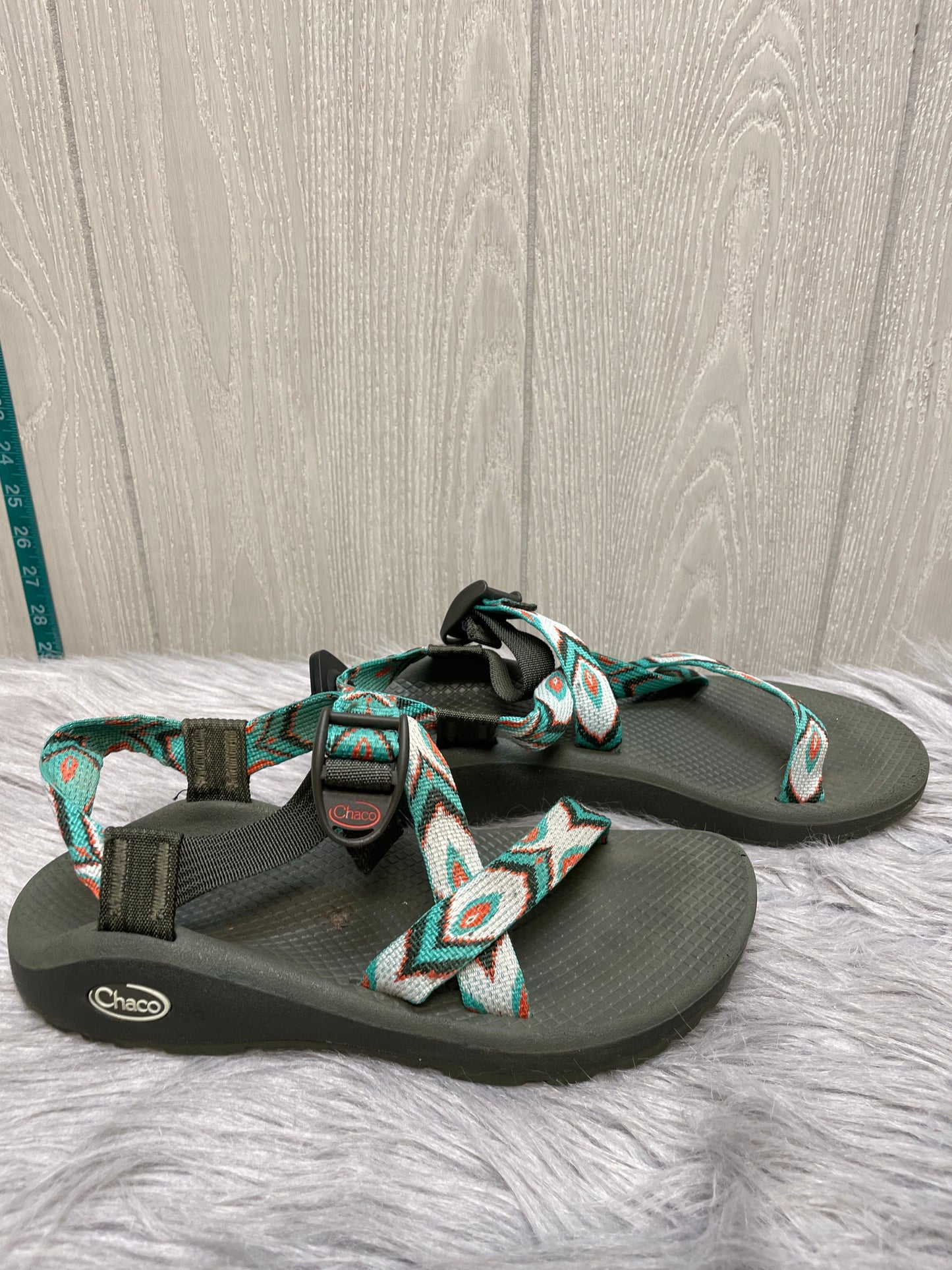 Sandals Sport By Chacos In Green & Grey, Size: 7