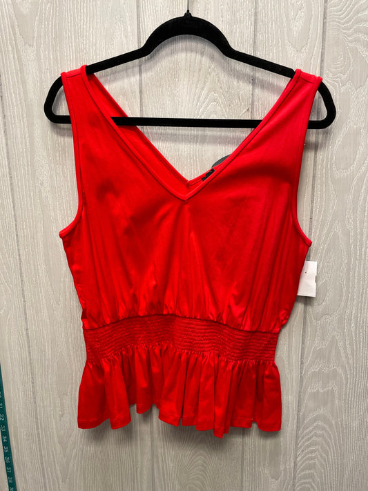 Top Sleeveless By Ann Taylor In Red, Size: M