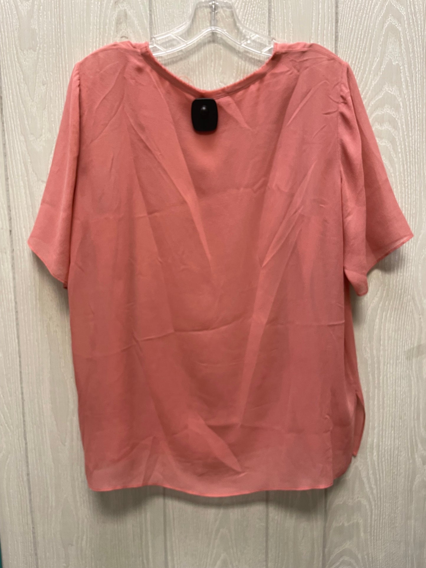 Blouse Short Sleeve By Vince In Pink, Size: L