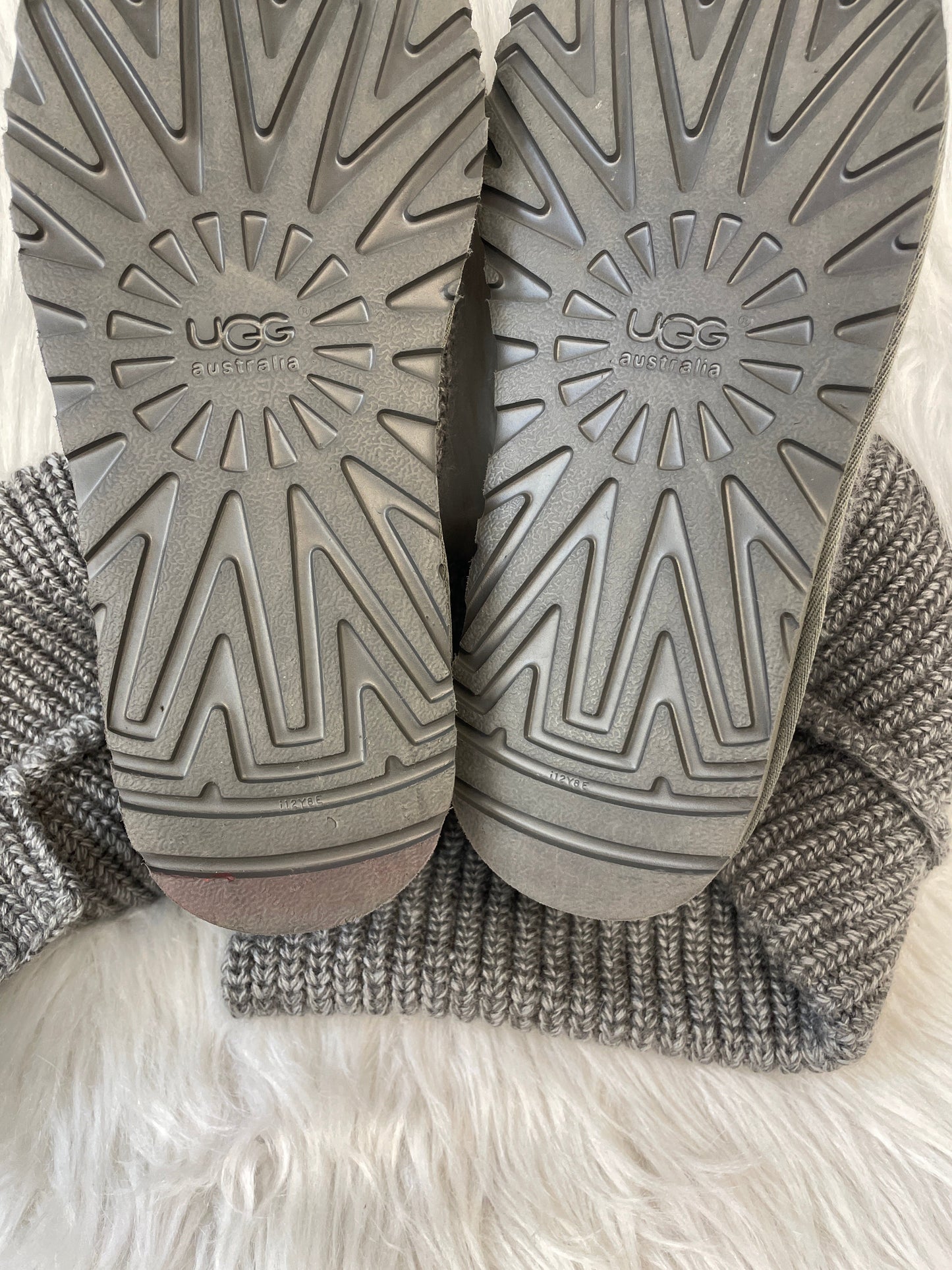 Boots Designer By Ugg In Grey, Size: 9