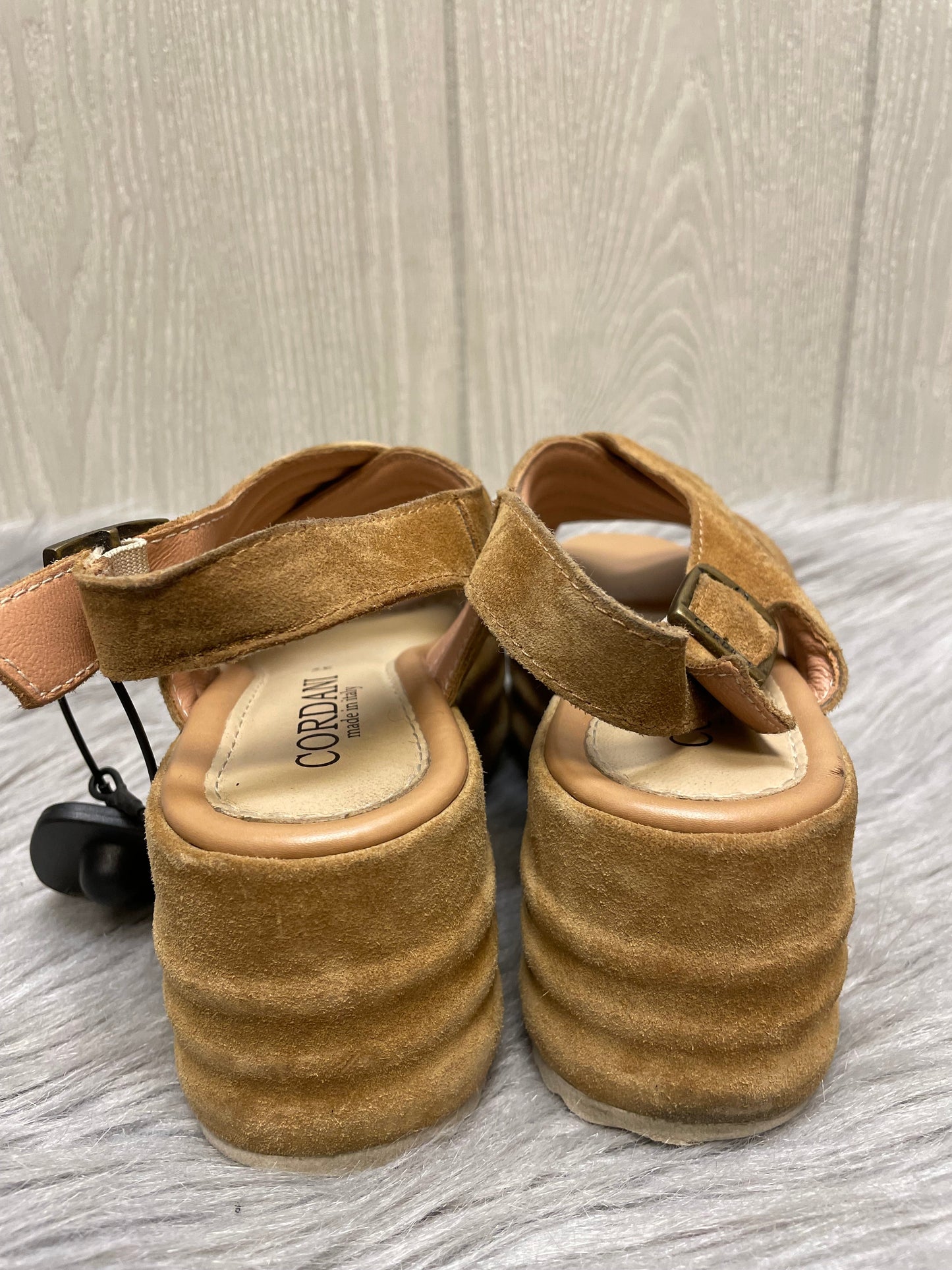 Sandals Heels Wedge By CORDANI In Tan, Size: 7