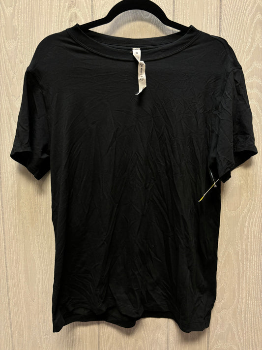 Athletic Top Short Sleeve By Lululemon In Black, Size: S