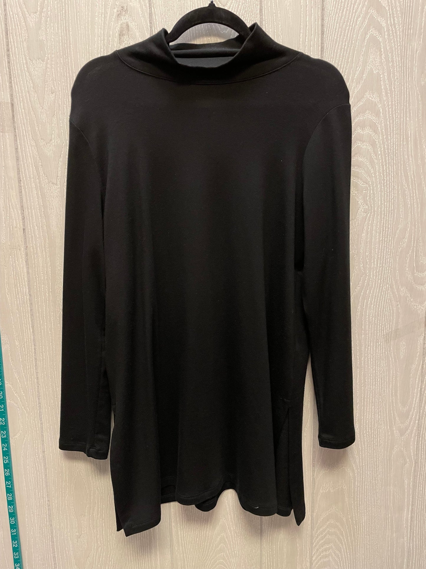 Top Long Sleeve By Eileen Fisher In Black, Size: L