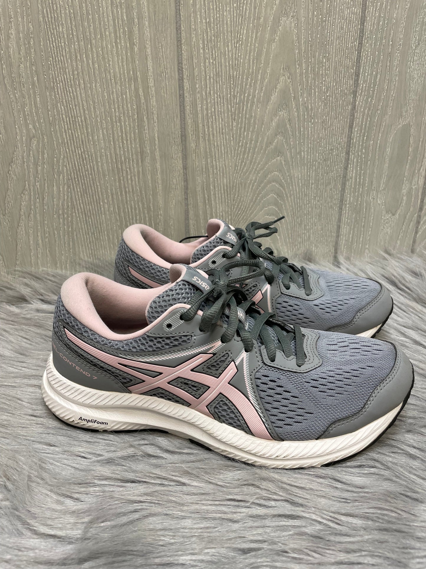 Shoes Athletic By Asics In Grey & Pink, Size: 7.5