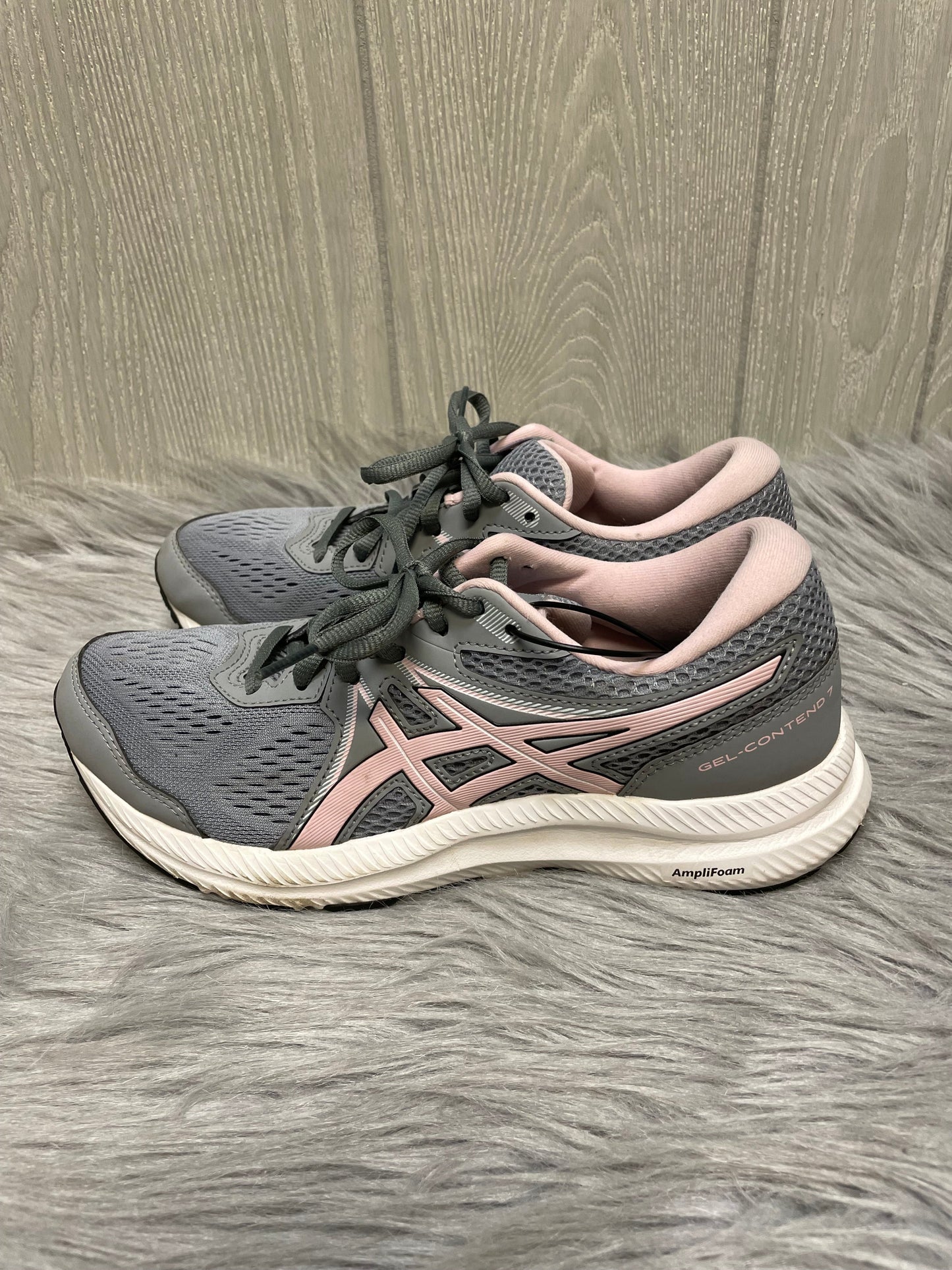 Shoes Athletic By Asics In Grey & Pink, Size: 7.5