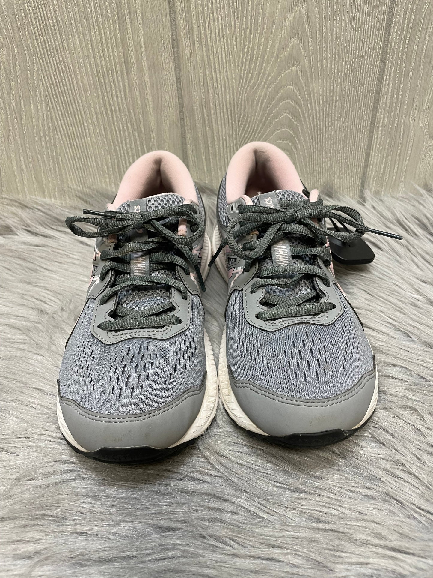 Shoes Athletic By Asics In Grey & Pink, Size: 7.5