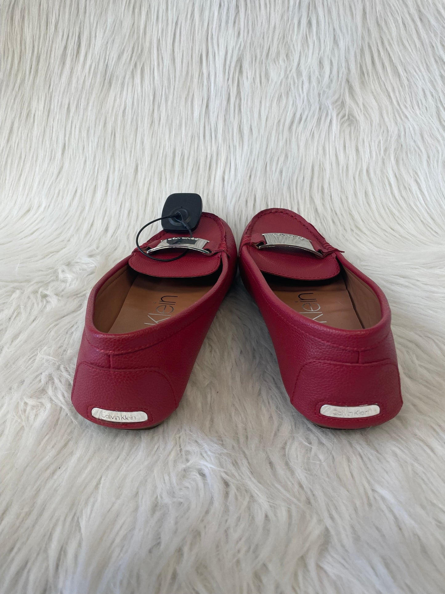 Shoes Flats By Calvin Klein In Red, Size: 10