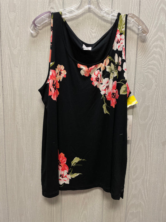 Top Sleeveless By Chicos In Floral Print, Size: L